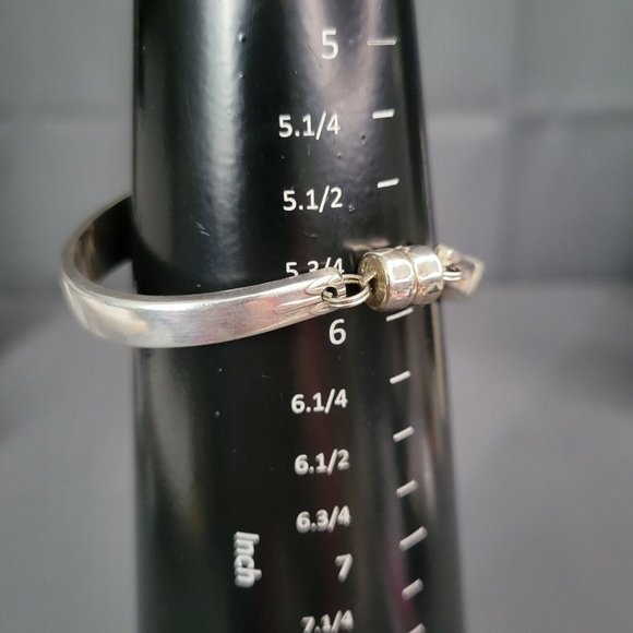 Rogers Signed Silver Tone Utensil Fashion Bracelet Lock Key Charm 5 3/4 in - Picture 6 of 6